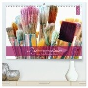 Atelierimpressionen - Des Künstlers Handwerkzeug im Portrait (hochwertiger Premium Wandkalender 2025 DIN A2 quer), Kunstdruck in Hochglanz - Michaela Schimmack