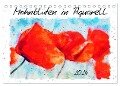 Mohnblüten in Aquarell (Tischkalender 2024 DIN A5 quer), CALVENDO Monatskalender - Anja Frost