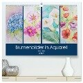 Blumenbilder in Aquarell (hochwertiger Premium Wandkalender 2024 DIN A2 quer), Kunstdruck in Hochglanz - Sylwia Mesch