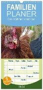 Familienplaner 2024 - Die Hühner sind los! mit 5 Spalten (Wandkalender, 21 x 45 cm) CALVENDO - Lucy M. Laube