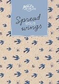 Spread Your Wings . Nachhaltiges Notizbuch in A5 mit Hardcover und Vogel-Motiv - Pen2nature