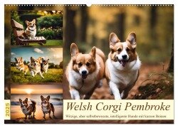 Welsh Corgi Pembroke (Wandkalender 2025 DIN A2 quer), CALVENDO Monatskalender - Claudia Kleemann