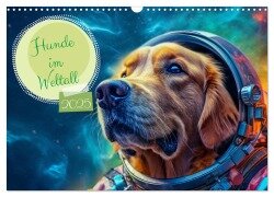 Hunde im Weltall (Wandkalender 2025 DIN A3 quer), CALVENDO Monatskalender - Rupert Kowalski