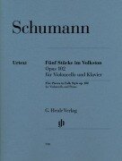Cover-Bild zum Titel 'Schumann, Robert - Fünf Stücke im Volkston op. 102 für Violoncello und Klavier' von 'Robert Schumann'