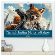 Tierisch lustige Motorradfahrer (hochwertiger Premium Wandkalender 2025 DIN A2 quer), Kunstdruck in Hochglanz - Peter Rübsamen