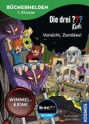 Cover-Bild zum Titel 'Die drei ??? Kids, Bücherhelden 1. Klasse, Vorsicht, Zombies!' von 'Anne Scheller'