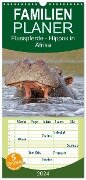 Familienplaner 2024 - Flusspferde Magie des Augenblicks - Hippos in Afrika mit 5 Spalten (Wandkalender, 21 x 45 cm) CALVENDO - Winfried Wisniewski