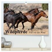 Wildpferde. Frei wie der Wind (hochwertiger Premium Wandkalender 2026 DIN A2 quer), Kunstdruck in Hochglanz - Elisabeth Stanzer