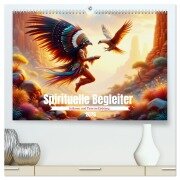 Spirituelle Begleiter - Indianer und Tiere im Einklang (hochwertiger Premium Wandkalender 2026 DIN A2 quer), Kunstdruck in Hochglanz - Dusanka Djeric