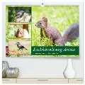 Eichhörnliweg Arosa - Eichhörnchen und Tannenhäher (hochwertiger Premium Wandkalender 2024 DIN A2 quer), Kunstdruck in Hochglanz - Stefanie Und Philipp Kellmann