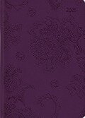 Ladytimer Grande Deluxe Purple 2025 - Taschen-Kalender A5 (15x21 cm) - Tucson Einband - mit Motivprägung - Weekly - 128 Seiten - Alpha Edition - 