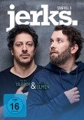 Cover-Bild zum Titel 'jerks.' von 'Johannes Boss, Johann Buchholz, Casper Christensen, Murmel Clausen, Frank Hvam'