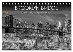 BROOKLYN BRIDGE Das Wahrzeichen von New York City (Tischkalender 2025 DIN A5 quer), CALVENDO Monatskalender - Melanie Viola