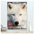 Wolf-Gesichter (hochwertiger Premium Wandkalender 2024 DIN A2 hoch), Kunstdruck in Hochglanz - Elisabeth Stanzer