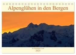 Alpenglühen in den Bergen im Salzburger Land (Tischkalender 2025 DIN A5 quer), CALVENDO Monatskalender - Christa Kramer
