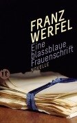 Cover-Bild zum Titel 'Eine blassblaue Frauenschrift' von 'Franz Werfel'