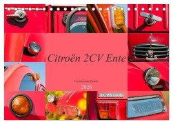 Cover-Bild zum Titel 'Citroën 2 CV Ente - Faszinierende Details (Tischkalender 2026 DIN A5 quer), CALVENDO Monatskalender' von 'Meike Bölts'
