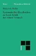 Systematisches Handlexikon zu Kants Kritik der reinen Vernunft - Heinrich Ratke