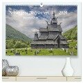 Norwegens Stabkirchen (hochwertiger Premium Wandkalender 2024 DIN A2 quer), Kunstdruck in Hochglanz - Reinhold Wittich
