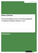 Cover-Bild zum Titel 'Die Darstellung von Sex und Pornographie in Elfriede Jelineks Roman "Lust"' von 'Rebecca Böttcher'