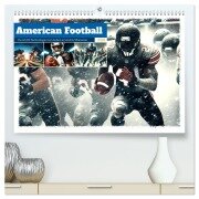 American Football - Durch KI-Technologie zum Leben erweckte Momente (hochwertiger Premium Wandkalender 2026 DIN A2 quer), Kunstdruck in Hochglanz - Marco Warstat