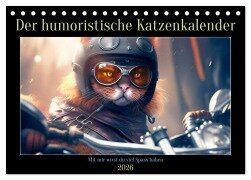 Der humoristische Katzen Kalender (Tischkalender 2026 DIN A5 quer), CALVENDO Monatskalender - Peter Rübsamen