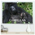 Gorillas. Friedliebende Kraftpakete (hochwertiger Premium Wandkalender 2025 DIN A2 quer), Kunstdruck in Hochglanz - Elisabeth Stanzer